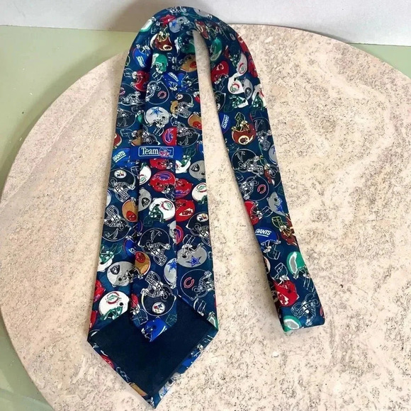 Team NFL Men's Multi-Color Football Helmet NFC AFC Teams Logo Neck Tie One Size - Picture 4 of 9